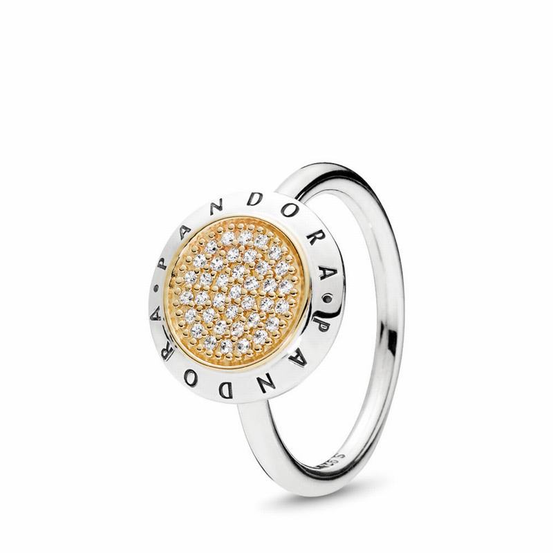 Pandora Australia Signature Stackable Ring - Two Tone | EVJCXQ450